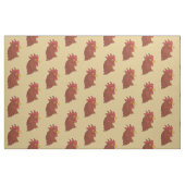 Red Rooster's Head Pattern Stoff (Fat Quarter (45,7 x 55,9 cm))