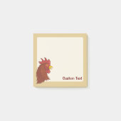 Red Rooster's Head Post-it Klebezettel (Vorderseite)