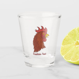 Red Rooster's Head Schnapsglas