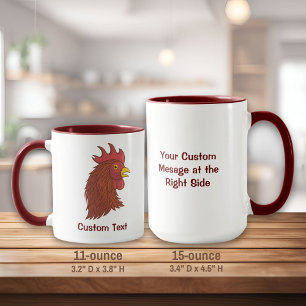 Red Rooster's Head Tasse