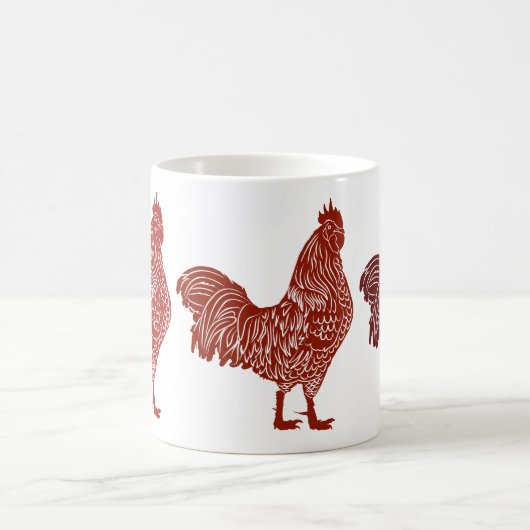 Red Roosters Trio Tasse (Mittel)