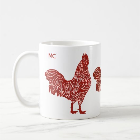 Red Roosters Trio Tasse (Links)