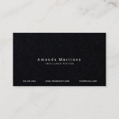 Red Rope Pattern Black Visitenkarte (Rückseite)