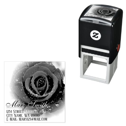 Red Rose セルフインキングスタンプ Permastempel (Beispiel)