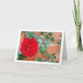 Red Rose against Brick Wall Karte (Vorderseite)
