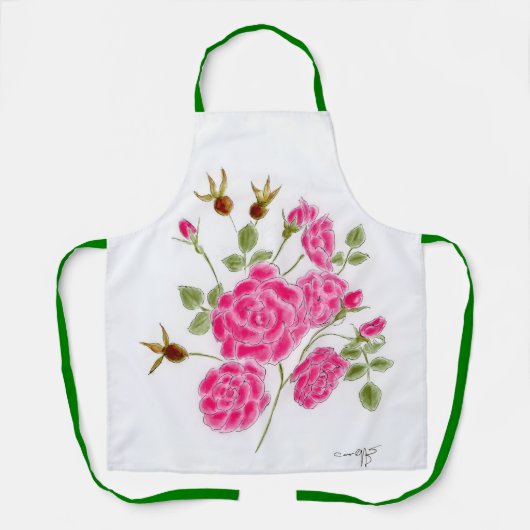Red Rose Apron Schürze (Vorderseite)