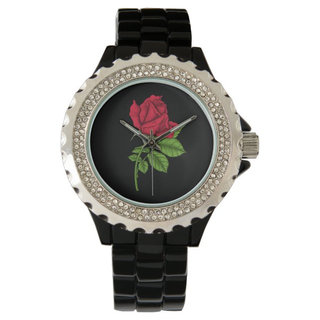Red Rose Armbanduhr (Vorderseite)