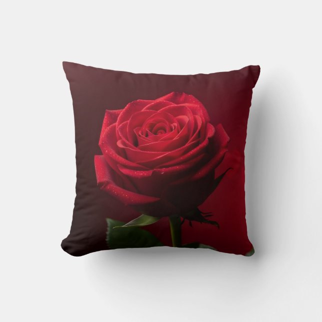 red rose background romantic design luxury kissen (Vorderseite)