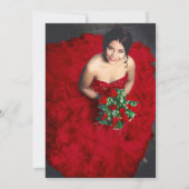 Red Rose Black and Gold Quinceañera Dankeskarte