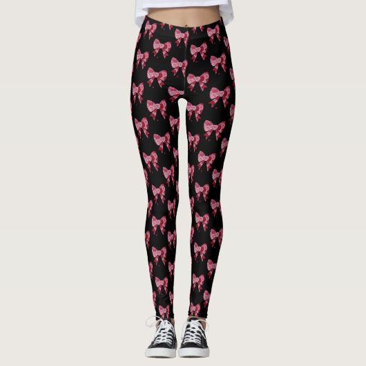 Red Rose Bows Leggings (Vorderseite)