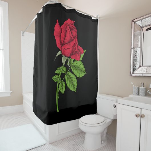 Red Rose Duschvorhang (Beispiel)