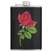 Red Rose Flachmann (Vorderseite)