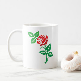 Red Rose Flower Design – Classic Floral Beauty Kaffeetasse
