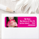 Red Rose Flower Floral Return Address Labels (Insitu)