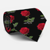 Red rose flower pattern romantic custom color krawatte (Gerollt)