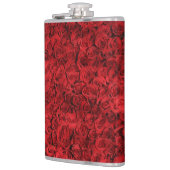 Red Rose Flowers Flachmann (Links)