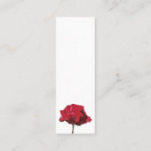 Red Rose Funeral Mini Bookmark Card Visitenkarte (Rückseite)