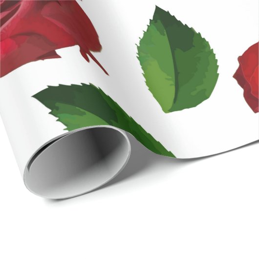 Red Rose Geschenkpapier (Rolleneckpunkt)