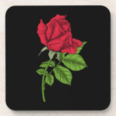 Red Rose Getränkeuntersetzer (Vorderseite)