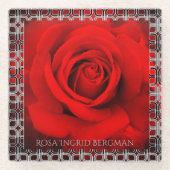 Red Rose [Glass Coaster] Glasuntersetzer (Vorderseite)
