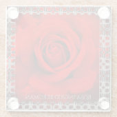 Red Rose [Glass Coaster] Glasuntersetzer (Rückseite)