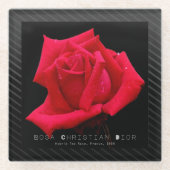 Red Rose Glasuntersetzer (Vorderseite)