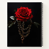 Red Rose in Chains Notizblock (Rückseite)