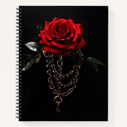 Red Rose in Chains Notizblock (Vorderseite)