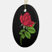 Red Rose Keramik Ornament (Links)