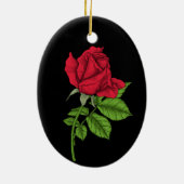 Red Rose Keramik Ornament (Hinten)