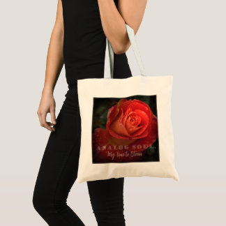 Red Rose Macro Analog Soul Aesthetic Tote Bag Tragetasche