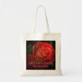Red Rose Macro Analog Soul Aesthetic Tote Bag Tragetasche (Vorne)