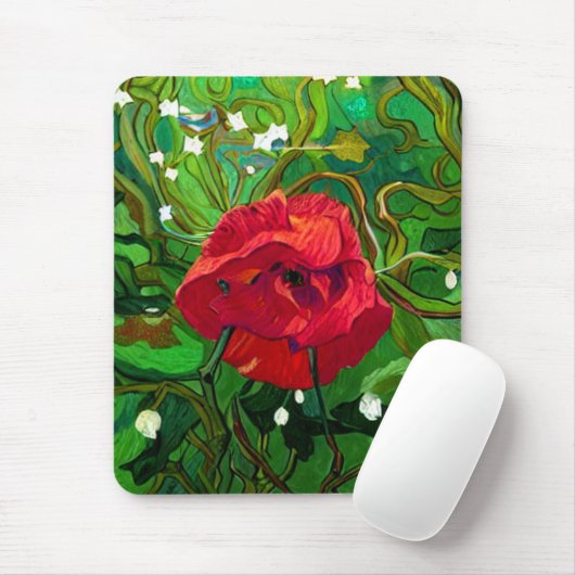 RED ROSE MOUSEPAD (Mit Mouse)