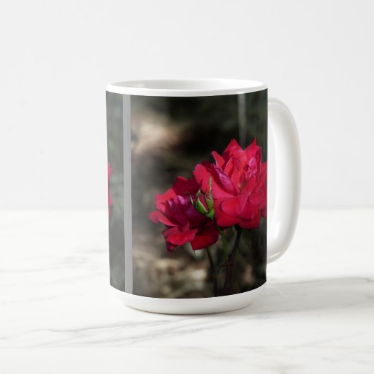 Red Rose Mug Kaffeetasse (VorderseiteRechts)