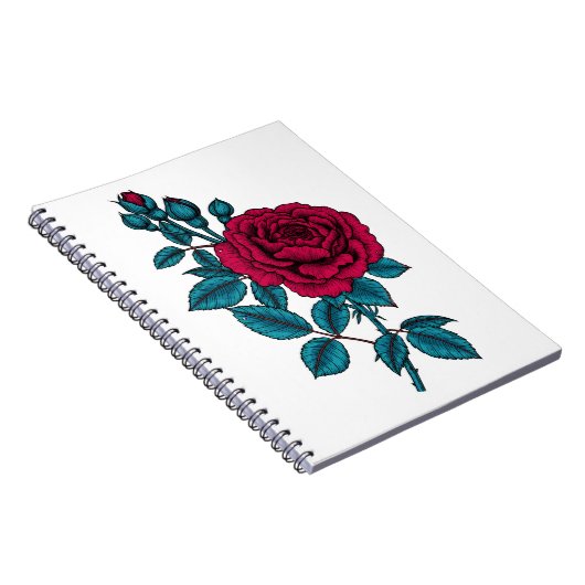 Red Rose Notizblock (Rechte Seite)