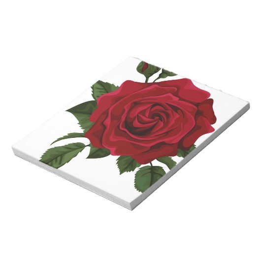 Red Rose Notizblock (Rotiert)