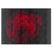 Red rose on black background vintage effect schneidebrett (Vorderseite)
