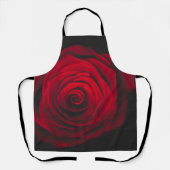 Red rose on black background vintage effect schürze (Vorderseite)