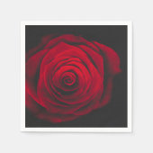 Red rose on black background vintage effect serviette (Vorderseite)