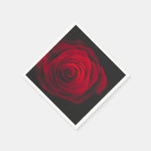 Red rose on black background vintage effect serviette (Ecke)