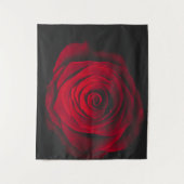 Red rose on black background vintage effect wandteppich (Vorderseite)