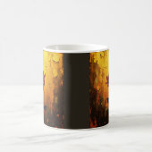 Red Rose on Gold Kaffeetasse (Mittel)