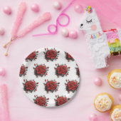 Red Rose Pappteller (Party)