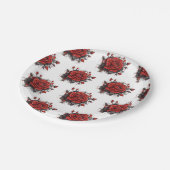 Red Rose Pappteller (Schrägansicht)