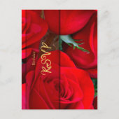 Red Rose Party Response Postcard Postkarte (Vorderseite)