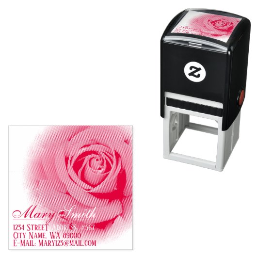 Red Rose Permastempel (Beispiel)