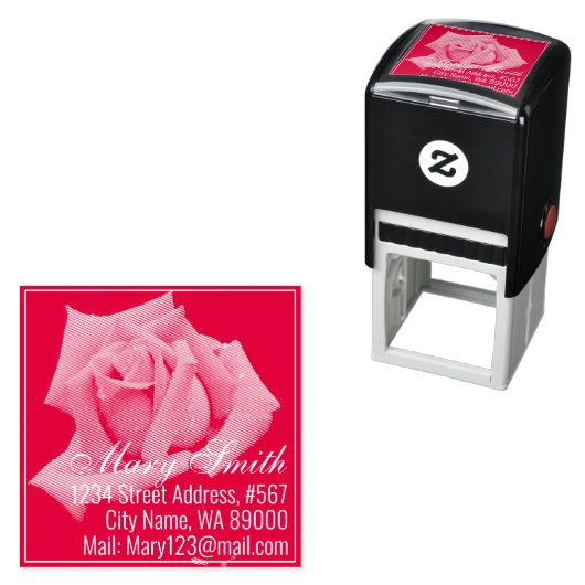 Red Rose Permastempel (Beispiel)