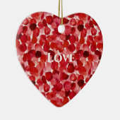 Red Rose Petals Floral Keramik Ornament (Rechts)