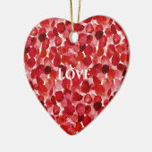 Red Rose Petals Floral Keramik Ornament (Links)