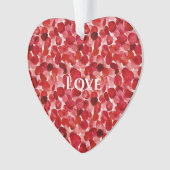 Red Rose Petals Floral Ornament (Vorderseite)